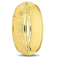 Antique Filigree Ladies Wedding Band 14K Yellow Gold