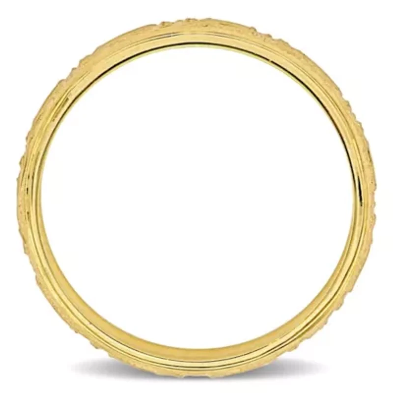 Antique Filigree Ladies Wedding Band 14K Yellow Gold