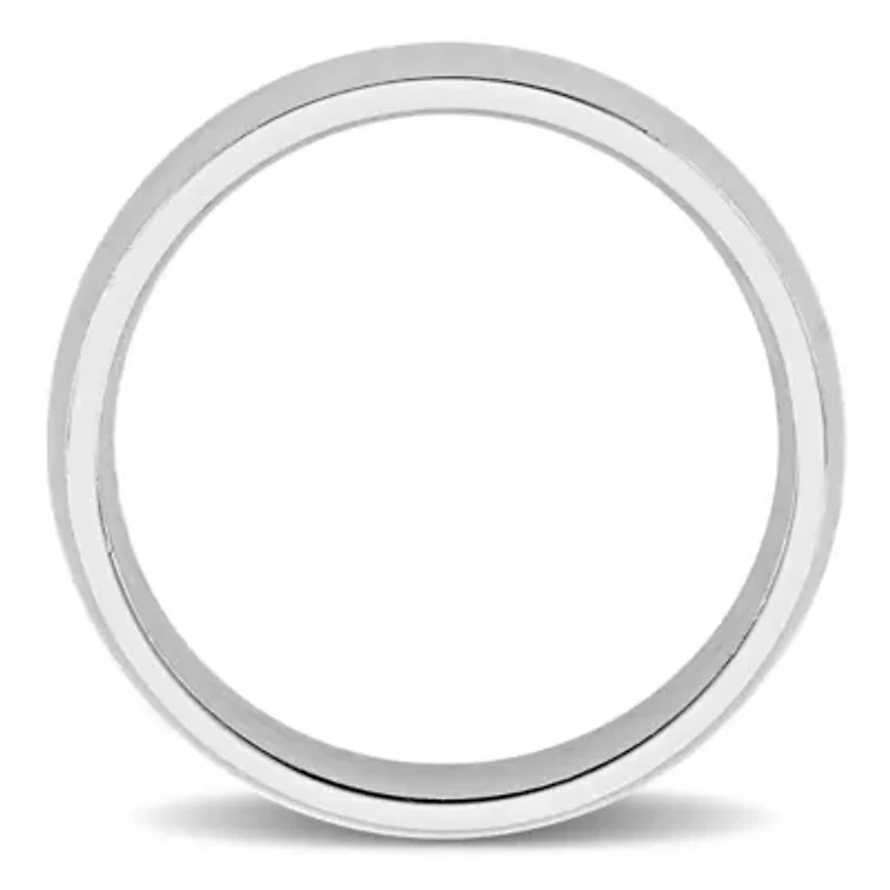 Comfort Fit Men's Wedding Band 14K White Gold