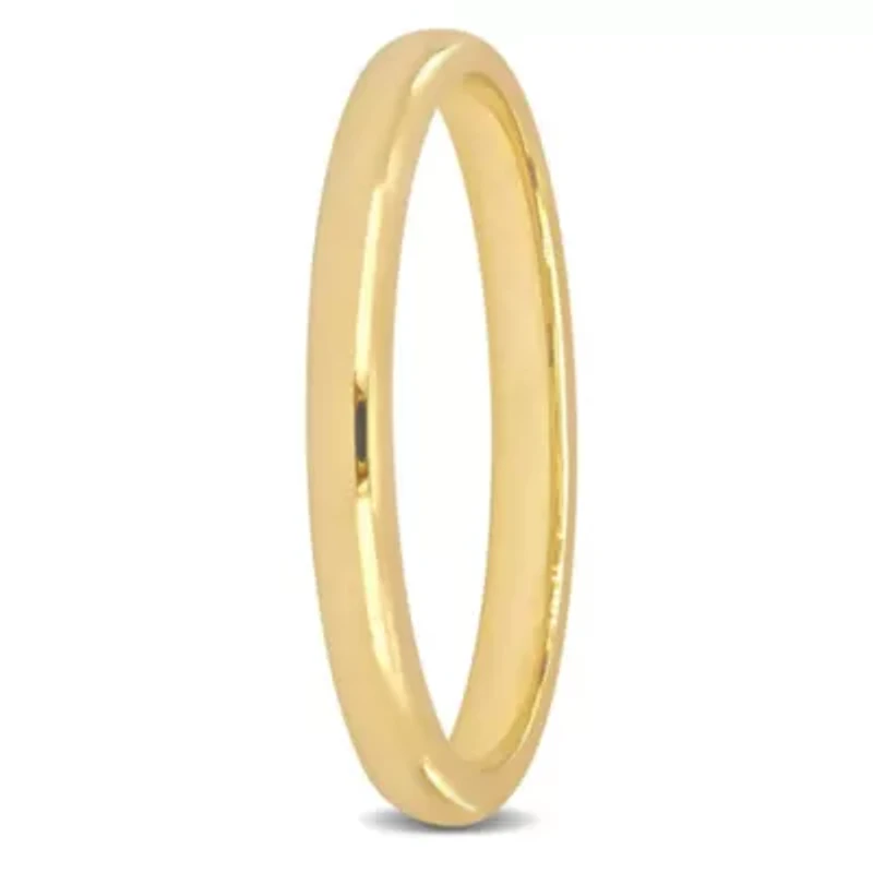 Comfort Fit Ladies Wedding Band 14K Yellow Gold