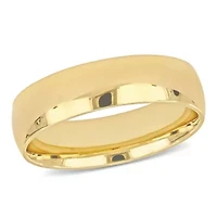 Polished Finish Men's Wedding Band 14K Yellow Gold