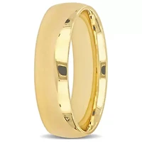 Polished Finish Men's Wedding Band 14K Yellow Gold
