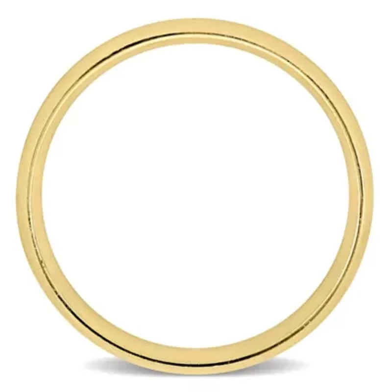 Polished Finish Men's Wedding Band 14K Yellow Gold