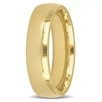 Polished Finish Comfort Fit Men's Wedding Band 14K Yellow Gold