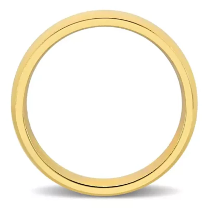 Polished Finish Comfort Fit Men's Wedding Band 14K Yellow Gold