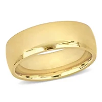 Polished Finish Comfort Fit Men's Wedding Band 14K Yellow Gold