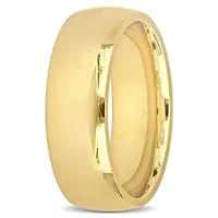 Polished Finish Comfort Fit Men's Wedding Band 14K Yellow Gold