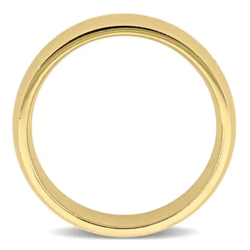 Polished Finish Comfort Fit Men's Wedding Band 14K Yellow Gold