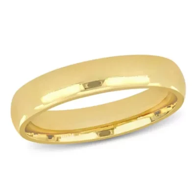 Polished Finish Comfort Fit Men's Wedding Band 14K Yellow Gold