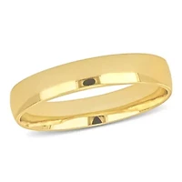 Polished Finish Men's Wedding Band 14K Yellow Gold