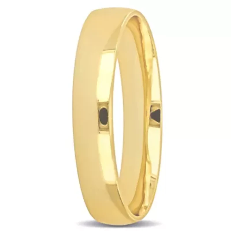 Polished Finish Men's Wedding Band 14K Yellow Gold