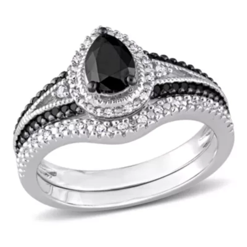 4/5 ct. t.w. Diamond Bridal Ring Set Sterling Silver