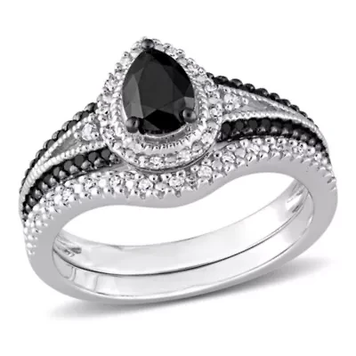 4/5 ct. t.w. Diamond Bridal Ring Set Sterling Silver