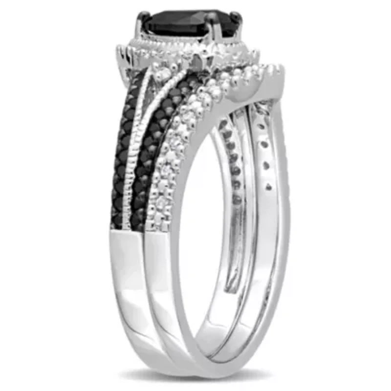 4/5 ct. t.w. Diamond Bridal Ring Set Sterling Silver