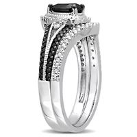 4/5 ct. t.w. Diamond Bridal Ring Set Sterling Silver