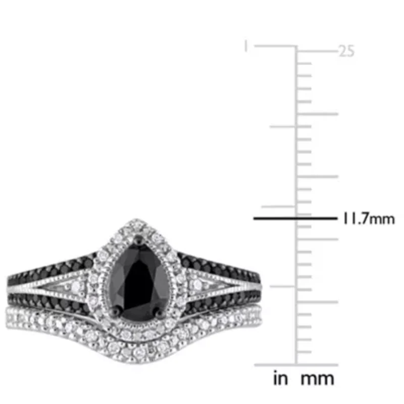 4/5 ct. t.w. Diamond Bridal Ring Set Sterling Silver
