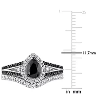 4/5 ct. t.w. Diamond Bridal Ring Set Sterling Silver