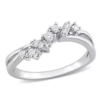 1/6 ct. t.w. Diamond 9-Stone Ring Sterling Silver