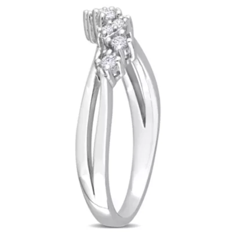 1/6 ct. t.w. Diamond 9-Stone Ring Sterling Silver