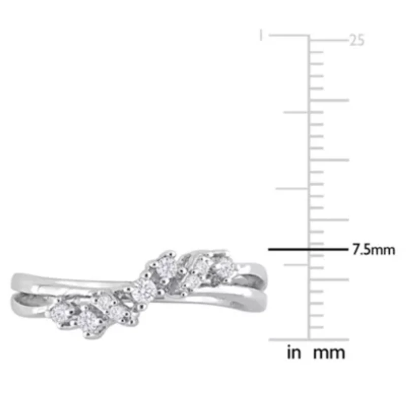 1/6 ct. t.w. Diamond 9-Stone Ring Sterling Silver