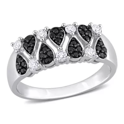 3/8 ct. t.w. Black and White Diamond Ring 14K Gold