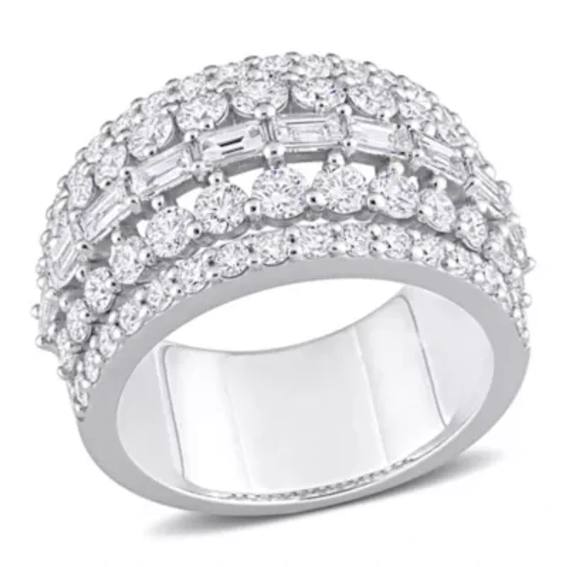 2.86 ct. t.w. Diamond Multi-Row Semi-Eternity Ring 14K White Gold