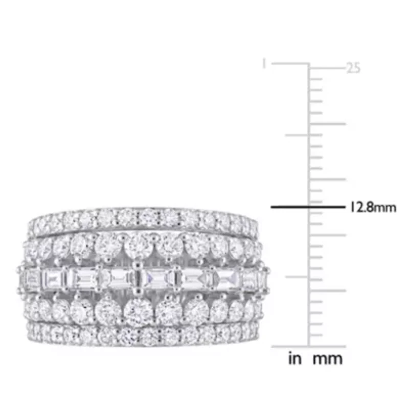 2.86 ct. t.w.  Diamond Multi-Row Semi-Eternity Ring 14K White Gold