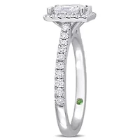 1.5 ct. t.w. Lab Created Diamond Halo Engagement Ring 14K White Gold