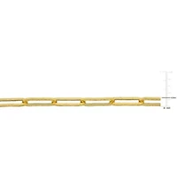 6.3mm Textured Paperclip Chain Necklace in 10k Yellow Gold, 34 in