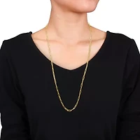 6.3mm Textured Paperclip Chain Necklace in 10k Yellow Gold, 34 in