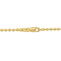 2mm Diamond Cut Ball Chain Necklace in 10k Yellow Gold, 18 in