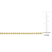 2mm Diamond Cut Ball Chain Necklace in 10k Yellow Gold, 18 in