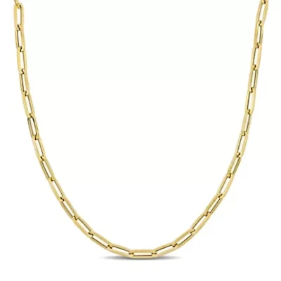 4mm Oval Link Necklace in 14k Yellow Gold, 24 in