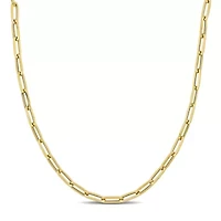 4mm Oval Link Necklace in 14k Yellow Gold, 24 in
