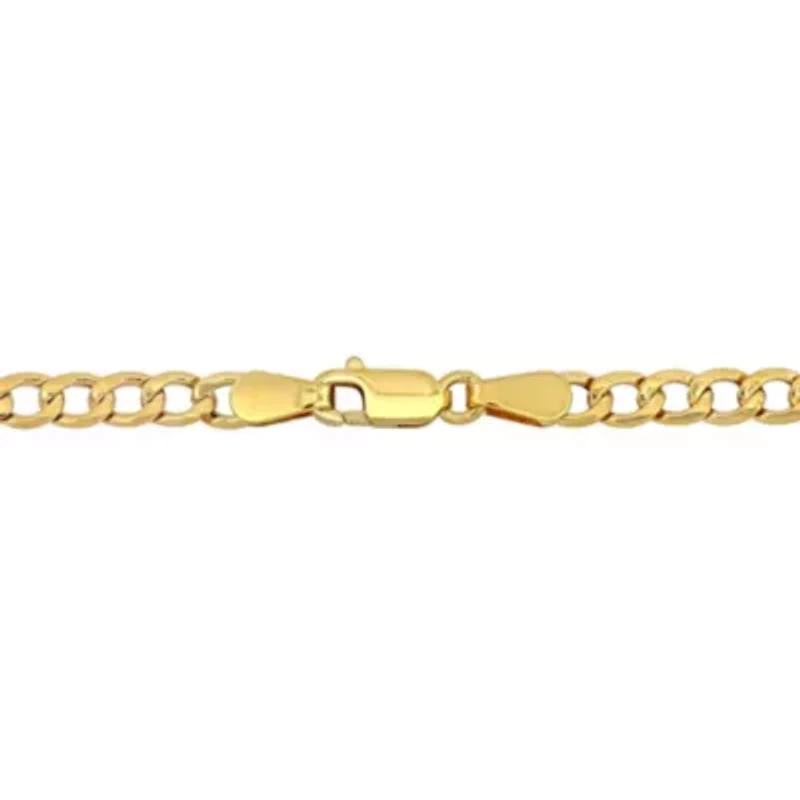 4mm Curb Link Chain Necklace in 14k Yellow Gold, 18 in