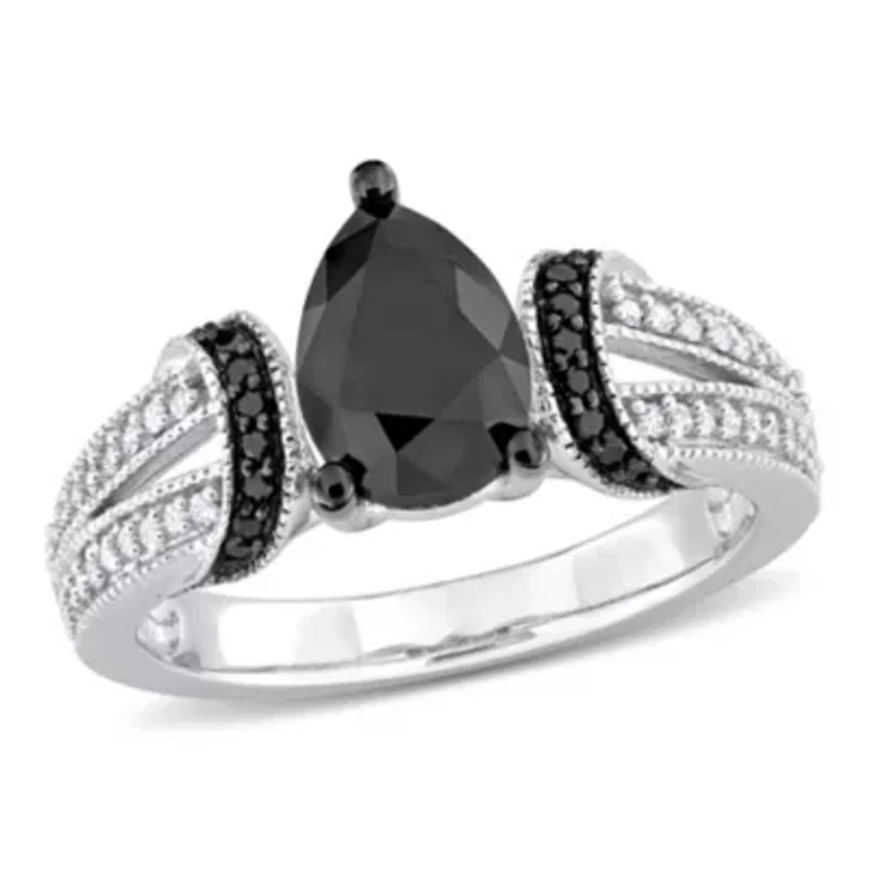 2.24 ct. t.w. Black and White Diamond Ring 14K Gold