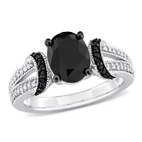 2.24 ct. t.w. Black and White Diamond Ring 14K Gold