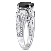 2.24 ct. t.w. Black and White Diamond Ring 14K Gold