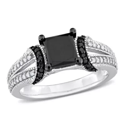 2.24 ct. t.w Black and White Diamond Ring 14K Gold