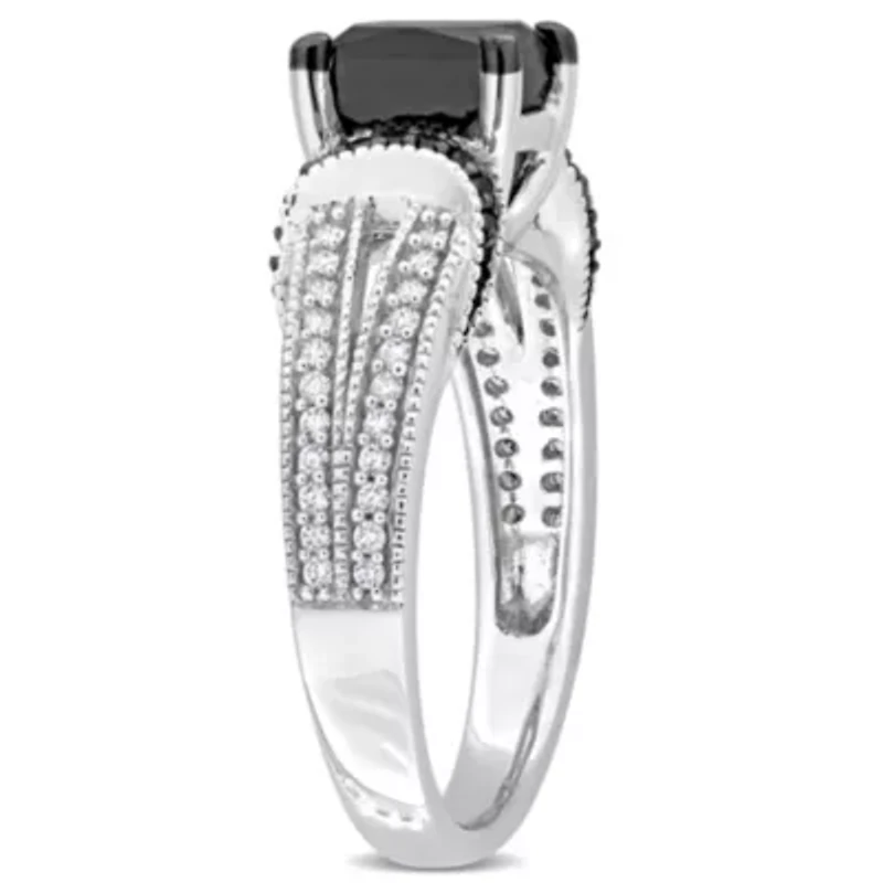 2.24 ct. t.w Black and White Diamond Ring 14K Gold