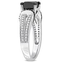 2.24 ct. t.w Black and White Diamond Ring 14K Gold