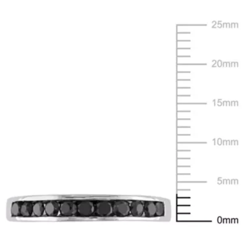 1/2 ct. t.w. Black Diamond Anniversary Band Sterling Silver