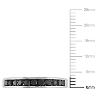 1/2 ct. t.w. Black Diamond Anniversary Band Sterling Silver