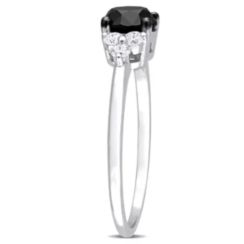 1.21 ct. t.w. Black and White Diamond Engagement Ring 10K Gold
