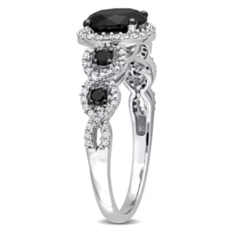1.95 ct. t.w. Black and White Diamond Engagement Ring 10K Gold
