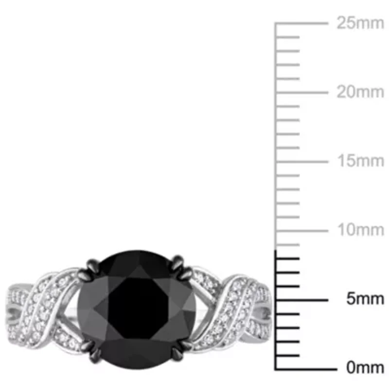 3.13 ct. t.w. Black and White Diamond Engagement Ring 10K Gold