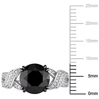 3.13 ct. t.w. Black and White Diamond Engagement Ring 10K Gold