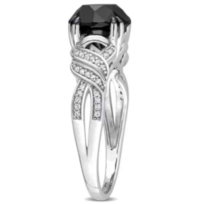 3.13 ct. t.w. Black and White Diamond Engagement Ring 10K Gold