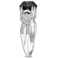 3.13 ct. t.w. Black and White Diamond Engagement Ring 10K Gold