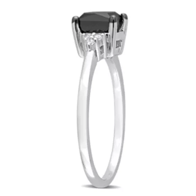 4/5 ct. t.w. Black and White Diamond Engagement Ring 14K Gold